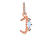 Moonstone & White Topaz Alphabet J Pendant RBM-RDA-88.