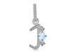 Moonstone & White Topaz Alphabet J Pendant RBM-RDA-88.