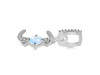Moonstone & White Topaz Alphabet J Pendant RBM-RDA-88.