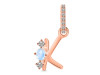 Moonstone & White Topaz Alphabet K Pendant RBM-RDA-89.
