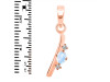 Moonstone & White Topaz Alphabet I Pendant RBM-RDA-9.