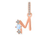 Moonstone & White Topaz Alphabet M Pendant RBM-RDA-91.