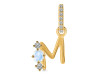 Moonstone & White Topaz Alphabet M Pendant RBM-RDA-91.