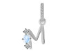 Moonstone & White Topaz Alphabet M Pendant RBM-RDA-91.