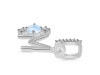 Moonstone & White Topaz Alphabet M Pendant RBM-RDA-91.
