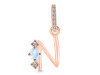 Moonstone & White Topaz Alphabet N Pendant RBM-RDA-92.