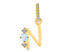 Moonstone & White Topaz Alphabet N Pendant RBM-RDA-92.