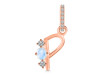 Moonstone & White Topaz Alphabet P Pendant RBM-RDA-94.