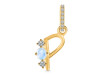 Moonstone & White Topaz Alphabet P Pendant RBM-RDA-94.