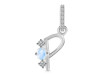 Moonstone & White Topaz Alphabet P Pendant RBM-RDA-94.