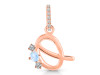 Moonstone & White Topaz Alphabet Q Pendant RBM-RDA-95.