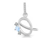 Moonstone & White Topaz Alphabet Q Pendant RBM-RDA-95.