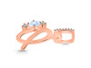 Moonstone & White Topaz Alphabet Q Pendant RBM-RDA-95.