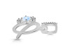 Moonstone & White Topaz Alphabet Q Pendant RBM-RDA-95.