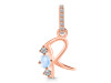Moonstone & White Topaz Alphabet R Pendant RBM-RDA-96.
