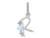 Moonstone & White Topaz Alphabet R Pendant RBM-RDA-96.