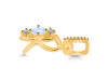 Moonstone & White Topaz Alphabet R Pendant RBM-RDA-96.