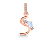 Moonstone & White Topaz Alphabet S Pendant RBM-RDA-97.