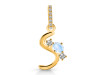 Moonstone & White Topaz Alphabet S Pendant RBM-RDA-97.