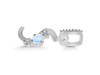 Moonstone & White Topaz Alphabet S Pendant RBM-RDA-97.