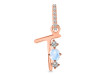 Moonstone & White Topaz Alphabet T Pendant RBM-RDA-98.