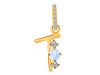 Moonstone & White Topaz Alphabet T Pendant RBM-RDA-98.