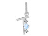 Moonstone & White Topaz Alphabet T Pendant RBM-RDA-98.