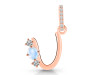 Moonstone & White Topaz Alphabet U Pendant RBM-RDA-99.