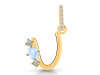 Moonstone & White Topaz Alphabet U Pendant RBM-RDA-99.