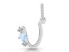Moonstone & White Topaz Alphabet U Pendant RBM-RDA-99.
