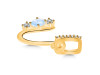 Moonstone & White Topaz Alphabet U Pendant RBM-RDA-99.