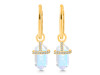 Moonstone & White Topaz Hoop Earring RBM-RDE-1197.