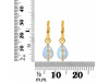Moonstone & White Topaz Hoop Earring RBM-RDE-1198.