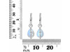 Moonstone & White Topaz Hoop Earring RBM-RDE-1198.