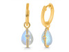 Moonstone & White Topaz Hoop Earring RBM-RDE-1198.