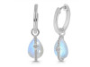 Moonstone & White Topaz Hoop Earring RBM-RDE-1198.