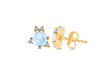 Moonstone & White Topaz Stud Earring RBM-RDE-1260.