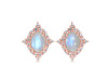 Moonstone & White Topaz Stud Earring RBM-RDE-849.