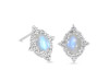 Moonstone & White Topaz Stud Earring RBM-RDE-849.