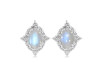 Moonstone & White Topaz Stud Earring RBM-RDE-849.