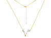 Pisces Zodiac Star Constellation Moonstone & White Topaz Necklace RBM-RDN-387.