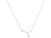 cancer Zodiac Star Constellation Moonstone & White Topaz Necklace RBM-RDN-486.
