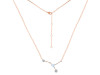 cancer Zodiac Star Constellation Moonstone & White Topaz Necklace RBM-RDN-486.