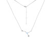 cancer Zodiac Star Constellation Moonstone & White Topaz Necklace RBM-RDN-486.