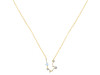 Aquarius Zodiac Star Constellation Moonstone & White Topaz Necklace RBM-RDN-487.
