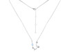 Aquarius Zodiac Star Constellation Moonstone & White Topaz Necklace RBM-RDN-487.