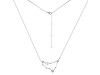 Capricorn Zodiac Star Constellation Moonstone & White Topaz Necklace RBM-RDN-489.