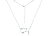 Gemini Zodiac Star Constellation Moonstone & White Topaz Necklace RBM-RDN-490.