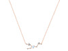 Taurus Zodiac Star Constellation Moonstone & White Topaz Necklace RBM-RDN-492.