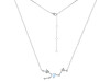 Taurus Zodiac Star Constellation Moonstone & White Topaz Necklace RBM-RDN-492.